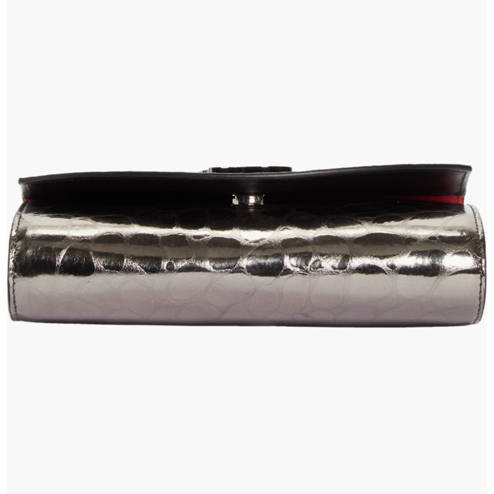 NEW🔥CL S Loubi54 Metallic Croc Embossed Leather Wallet on a Chain🔥 - Picture 5 of 16
